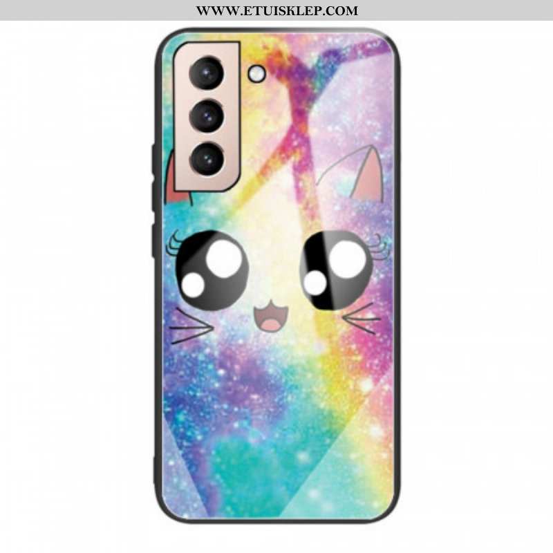 Etui do Samsung Galaxy S22 5G Kot Ze Szkła Hartowanego